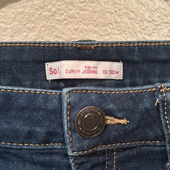SO dark blue Curvy skinny Jegging sz 13/32W - Picture 5 of 5